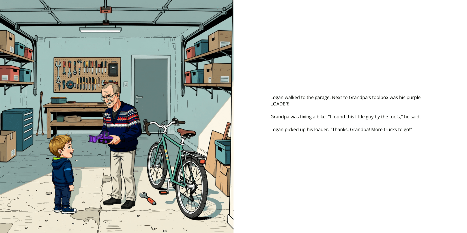 Pages 18-19: Tools and a Purple Loader